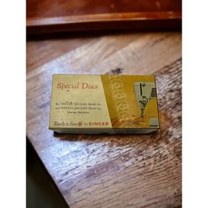 Singer VTG Fashion Discs for Deluxe Zig-Zag Sewing Machines Touch & Sew 12 pc